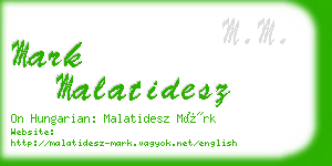 mark malatidesz business card